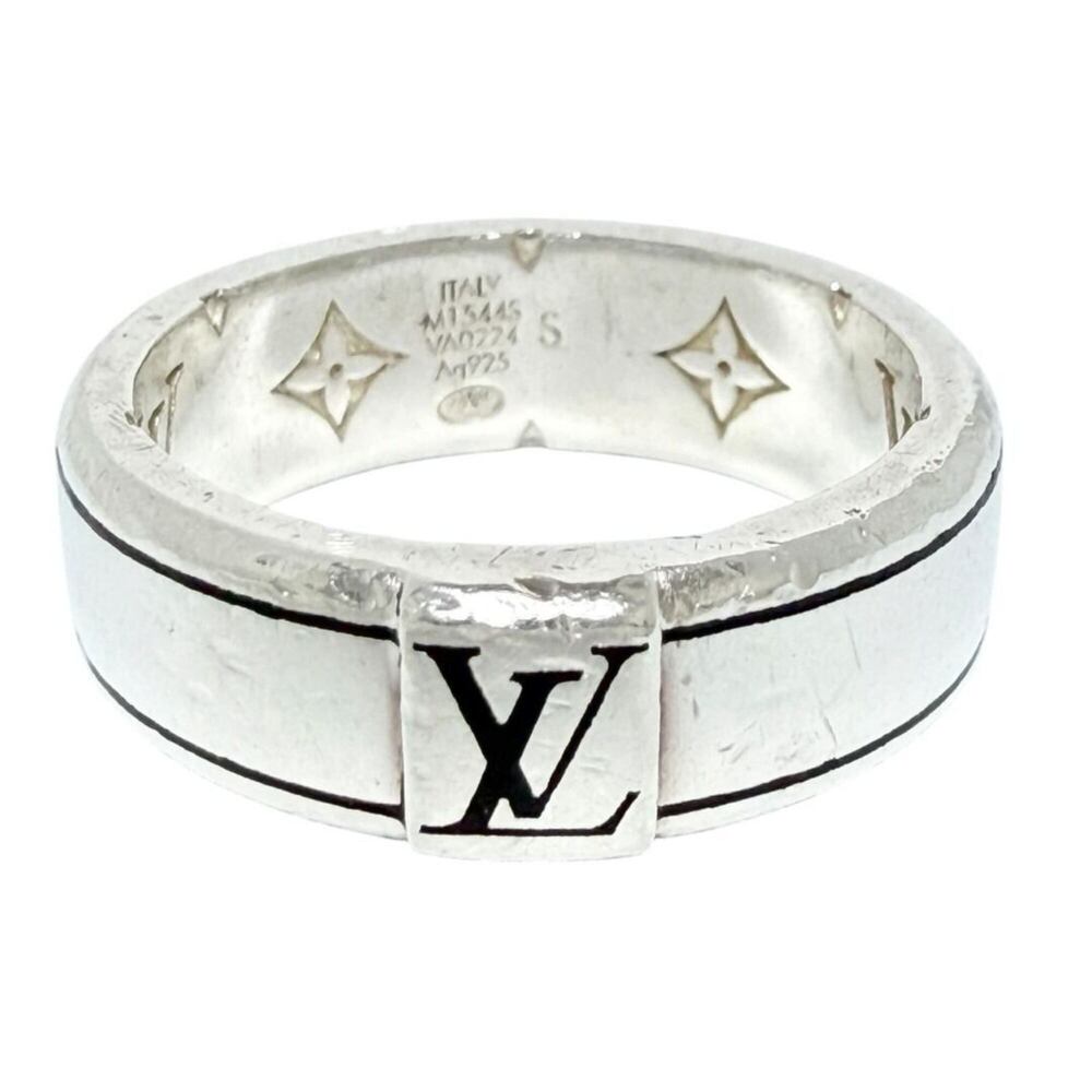 Louis Vuitton Men's Ring, LV Spike Band, Size 17, Sterling Silver 925
